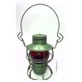 Dressel N.Y.C.S. Lantern with red glass globe