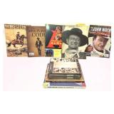 Lot: John Wayne books and VHS Set