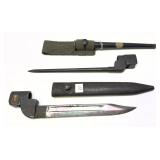 Lot: 2 Enfield Bayonets with scabbards