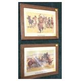 Pair of Frederick Remington prints, "Indian
