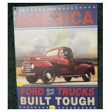 Ford Made in America tin sign, 16" x 12 1/2"