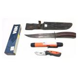 Lot: Knife with sheath and NRA Knife and