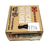 Box of .380 Auto 90-grain FTX Hornady cartridges,