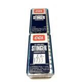 x2- Boxes of .22 LR CCI Stinger cartridges,
