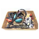 Lot, 3 earmuffs, 2 game calls and 8 gun locks