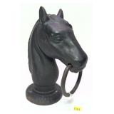 Cast iron horse head hitching post