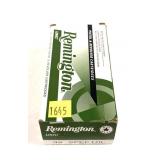 Box of .38 SPL 130-grain Remington MC cartridges,
