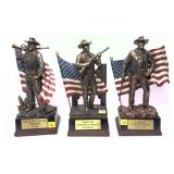 Lot: 3 John Wayne Talking Sculptures- "Land of
