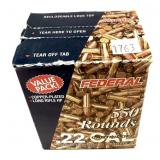 Box of Federal .22 LR HP cartridges, 550 rounds