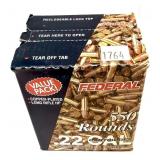 Box of Federal .22 LR HP cartridges, 550 rounds