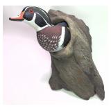 Wild Wings wood duck hanging decoy, created form