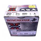 Box of 20 Ga. 2.75" No. 6 Winchester small game