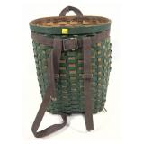 Painted Wicker Pack Basket