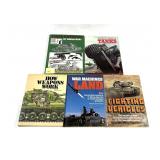 Lot: 5 assorted Tank/ Weapons hardcover books