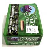 Box of .25 Cal. (.257 Dia.) 117-grain SBT Sierra