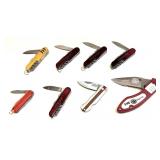 Lot: 8 Assorted folding knives/ Advertising knives