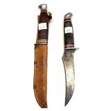 Lot: Kabar 1236 hunting knife with sheath and