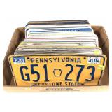 Lot, 41 assorted vintage license plates