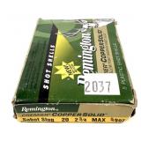 Box of 20 Ga. 2.75" Remington copper solid sabot