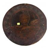 Carved Wooden Plaque, "The Wise are Silent"