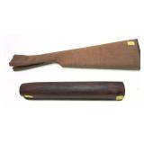 Lot, Ithaca wooden butt stock and wooden forearm