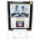 Framed Joe DiMaggio and Ted Williams photo with