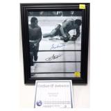 Framed Muhammad Ali and Joe Frazier Photo with