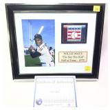 Framed Willie Mays Photo with signature