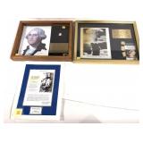 Lot: George Washington Frame and Atomic Bomb