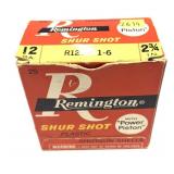 Remington 12 Ga. 2 3/4" Shot shells, 25 rounds
