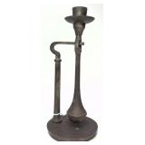 Antique brass ship candle stick