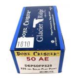 Box of .50 AE 325-grain solid flat point FMJ
