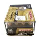 Box of .380 Auto 90-grain Federal personal