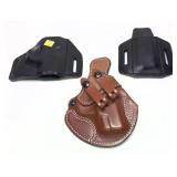 Lot, 3 leather Smith & Wesson 9mm Shield holsters