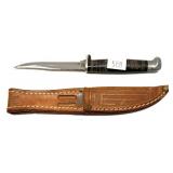 Case M3F knife w/ leather sheath
