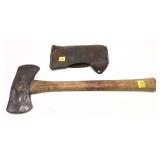 Vintage Norland double sided axe with wooden