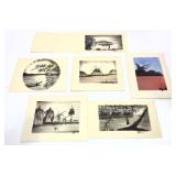 Lot: Hand painted postcards/ cards from Africa