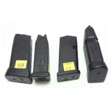 Lot, 4 Glock .45 Cal. magazines: 2-9-round and