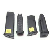 Lot, 4 Glock 10mm 10-round magazines, 1 full and