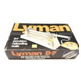 Lyman D-7 precision reloading scale in box