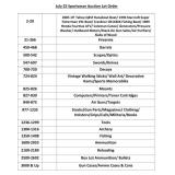 AUCTION LOT ORDER: