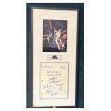 Framed Star Wars A New Hope Signed Memorabilia: