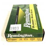 Box of 12 Ga. 2.75" rifled slugs, Remington,