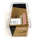 Box of Federal .22 Mag. Speer TNT HP cartridges,