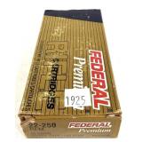 Box of .22-250 REM 55-grain Federal Sierra