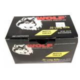 Brick of .22 LR Match Target Wolf cartridges,