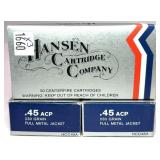 x3- Boxes of .45 ACP 230-grain FMJ Hansen