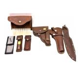 Lot, 2 leather holsters includes Hunter, leather