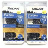 Lot: 2 Trilink 8" Low Kickback Chains