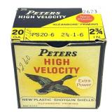 Peters 20 Ga. 2 3/4" Shells, 25 rounds